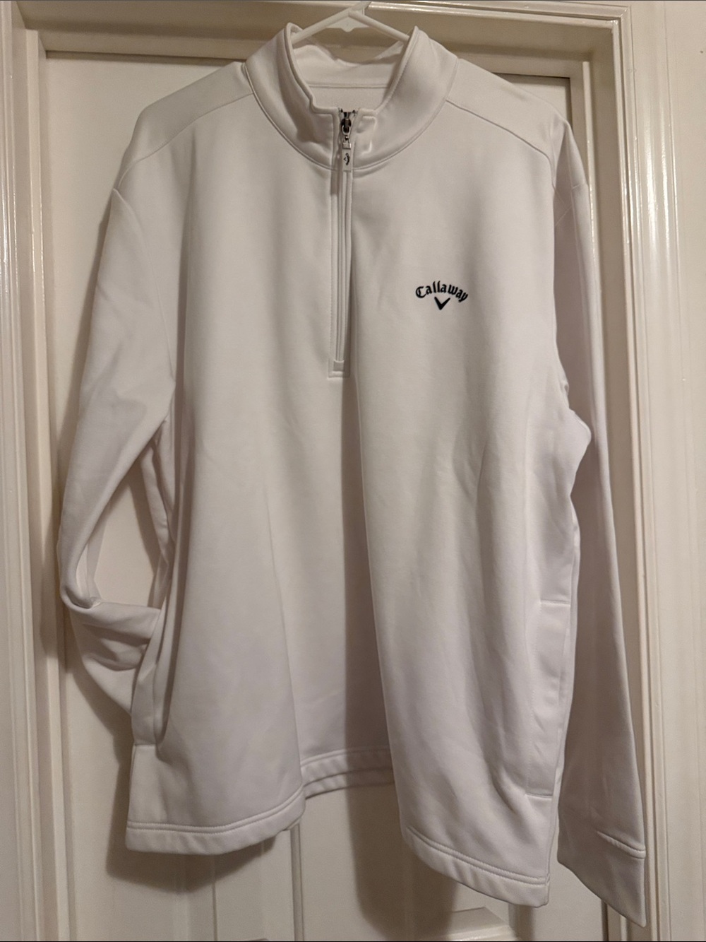 Callaway White Men's Quarter-Zip Pullover